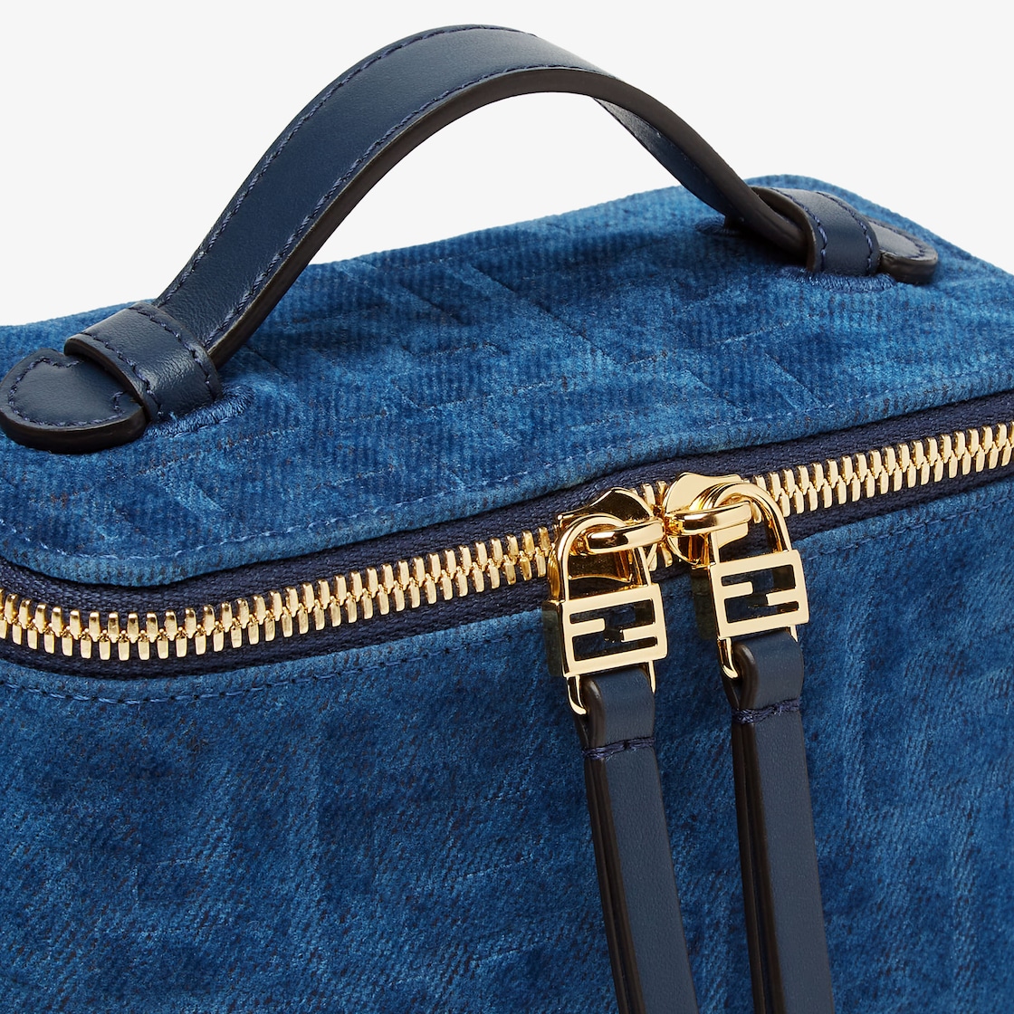 FENDI Fendi Vanity Blue FF denim flocked mini-bag - Image 2